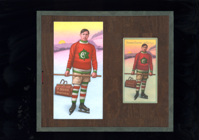 Picture, Helmar Brewing, Hockey Icers Card # 17, Didier PITRE, Sunset, red uniform with green leaf., Montreal Canadiens